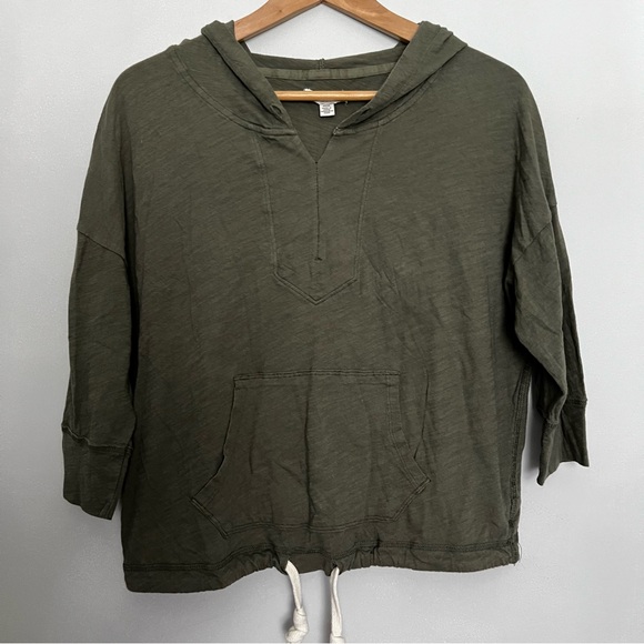 American Eagle Olive Green Hoodie Sweatshirt, 100% Cotton Sz M and HP - Picture 3 of 4